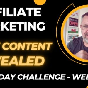 180 Challenge Week 3 -  $100 per Day Affiliate Marketing Business Unveiling My First YouTube Content